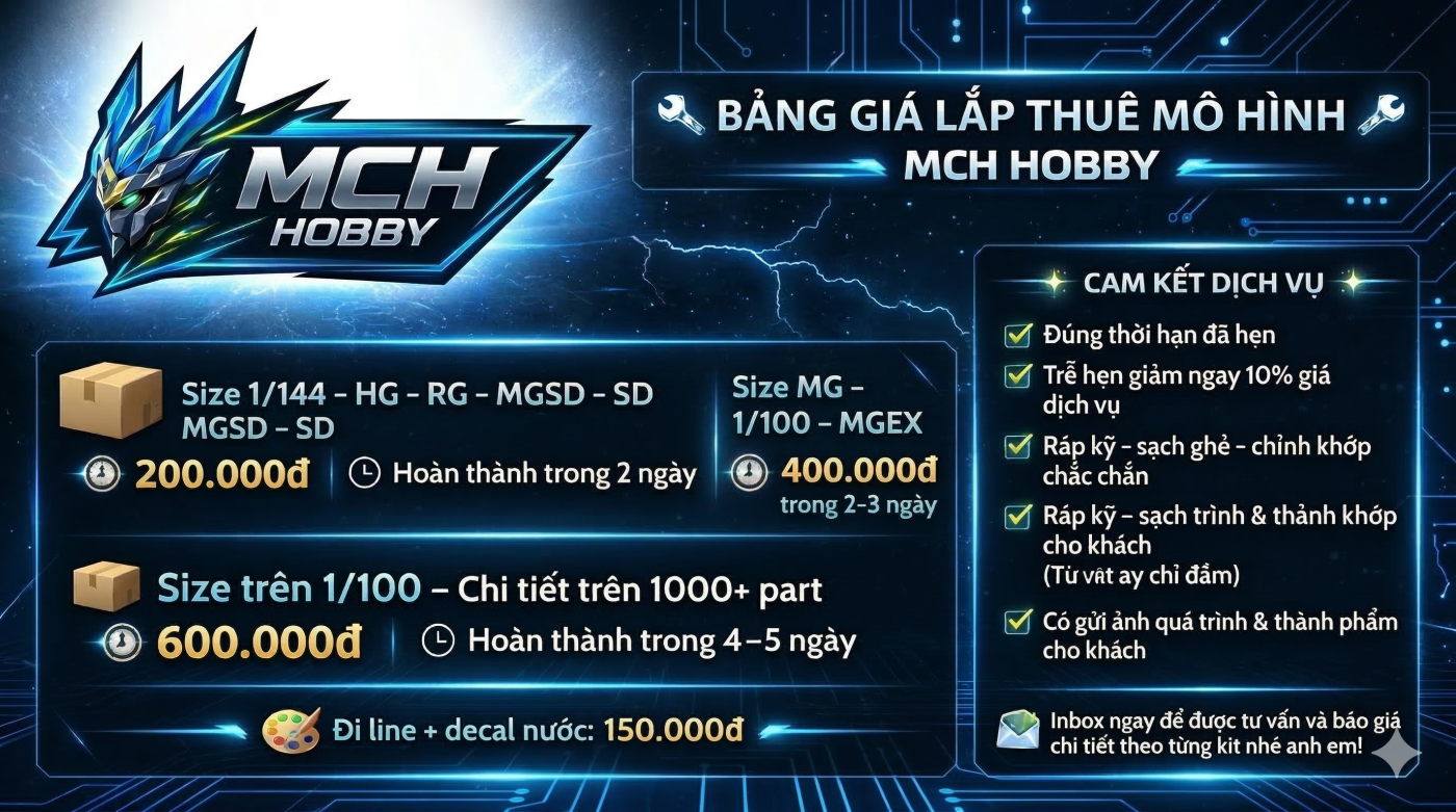 Bảng giá lắp thuê mô hình MCH Hobby